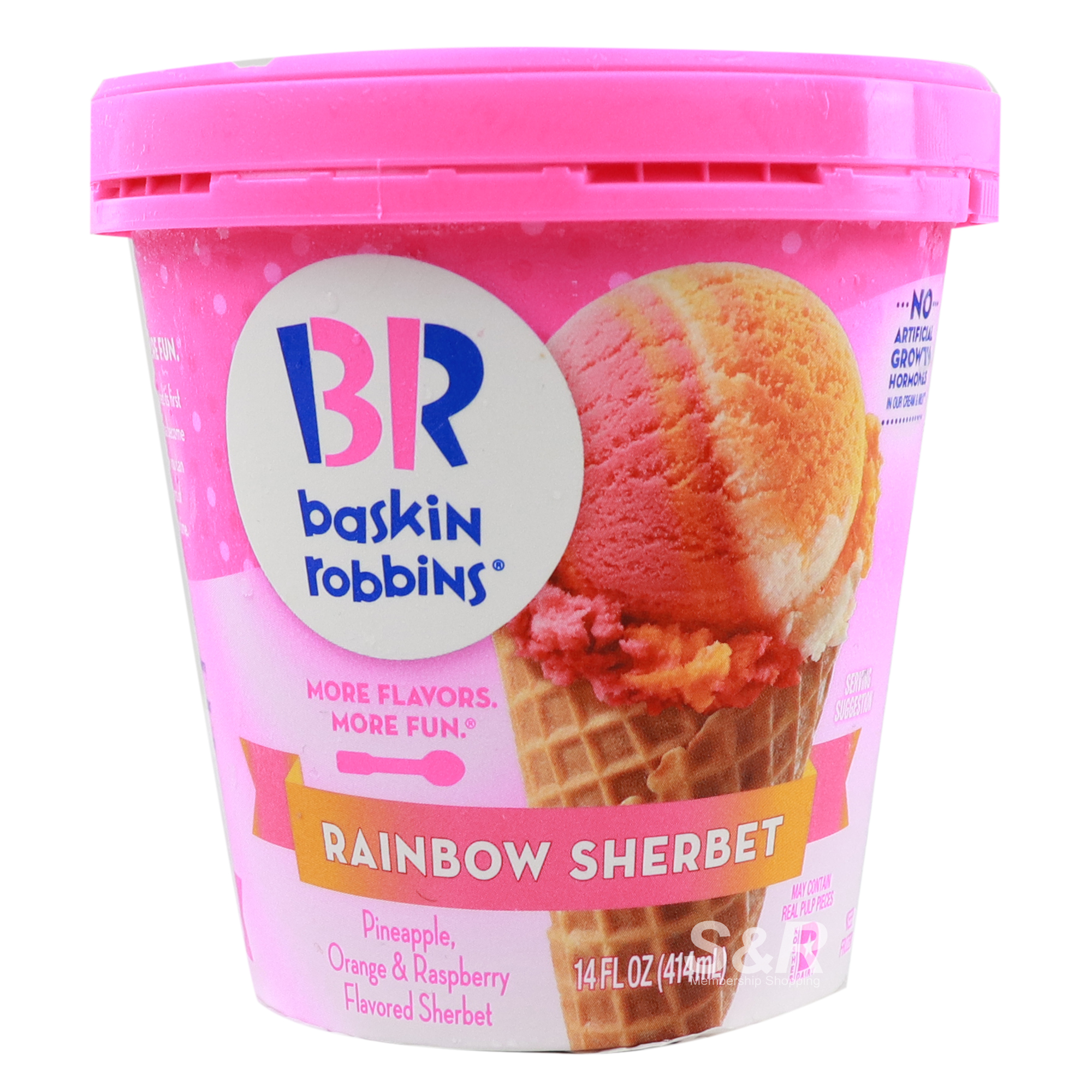Baskin Robbins Ice Cream Rainbow Sherbet Flavor 414mL